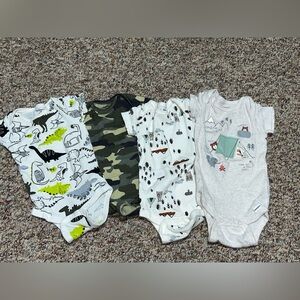 Boys 3-6 month Set of 4 Baby‎ Bodysuits, onesies, shirts